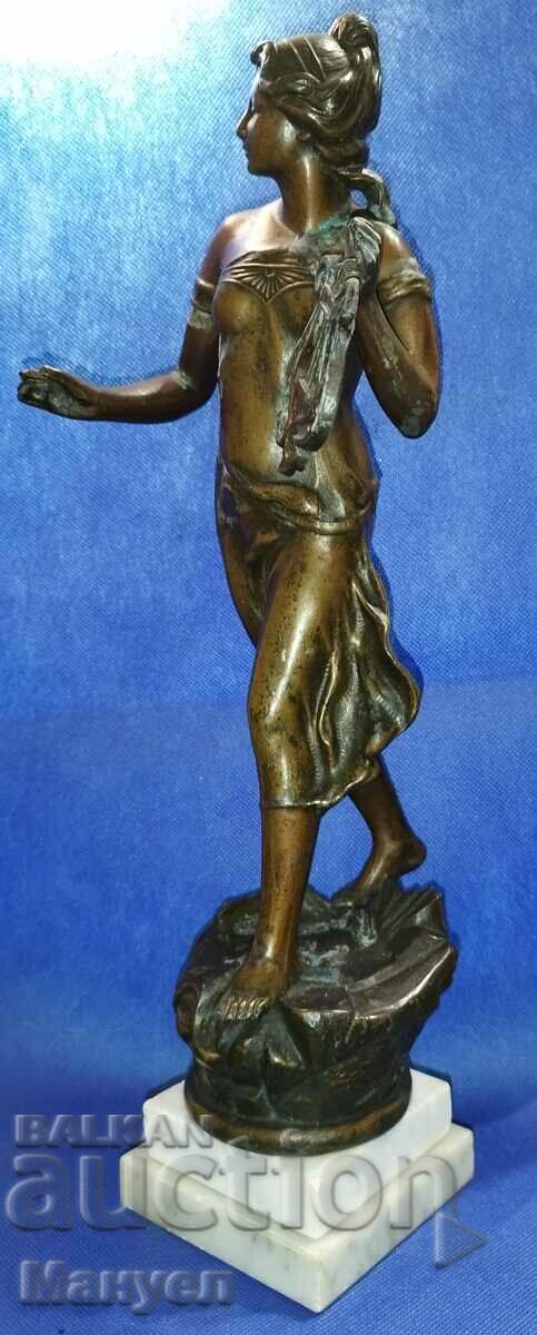 Old sculpture "Nymph with Lyre". with price 360.00 BGN | € 184.07 Old sculpture "Nymph with Lyre". with price 360.00 BGN | € 184.07