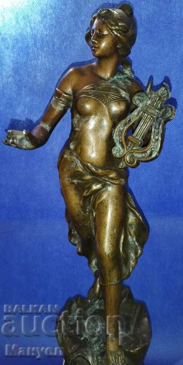 Old sculpture "Nymph with Lyre". - 7 Old sculpture "Nymph with Lyre". - 7