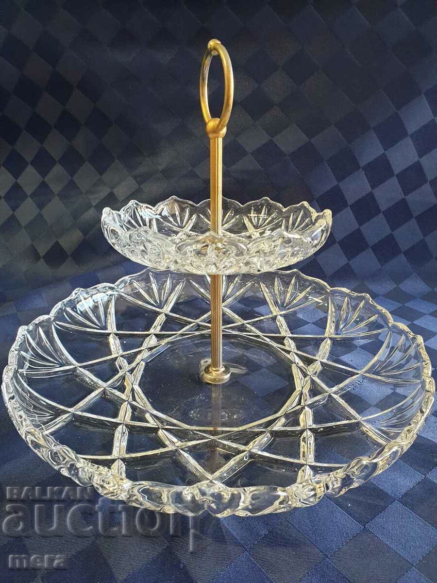 Licitație Tava de cristal pe doua nivele