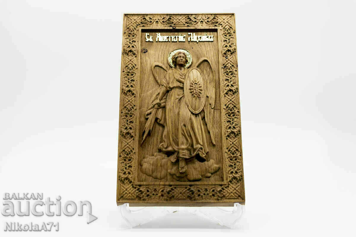 Gilded wooden icon of Saint Michael the Archangel