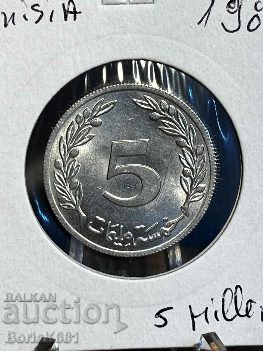 5 millimas 1983 Tunisia