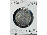 5 milimas 1983 Tunisia