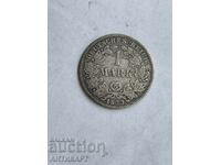 сребърна монета 1 марка Германия сребро 1873 B