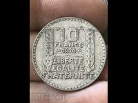 Γαλλία 10 φράγκα ασήμι 1934