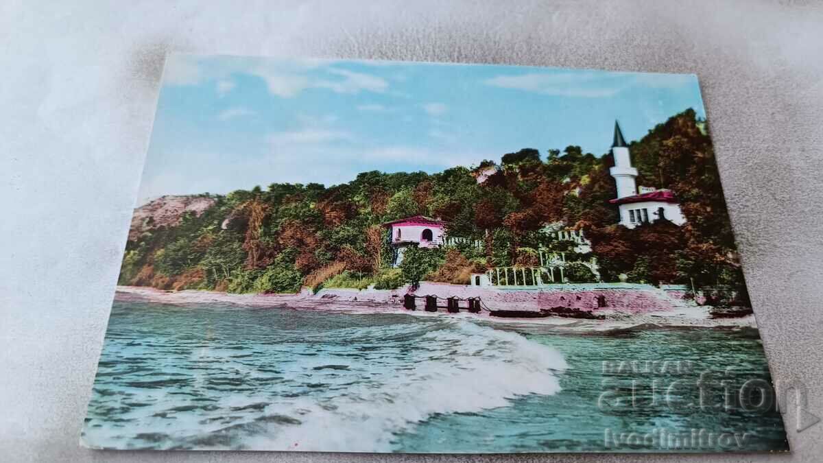 Пощенска картичка Балчик Дворецът 1960