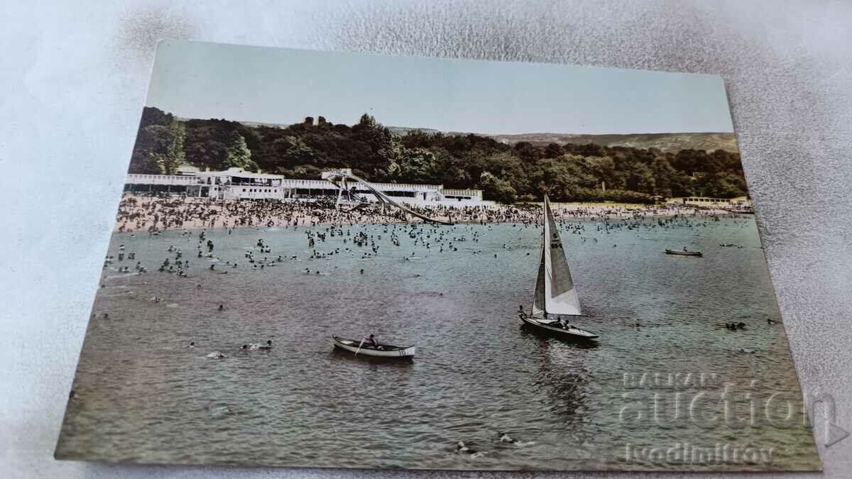 Carte poștală Varna Vedere de la Băile Mării 1960