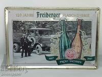 Sign advertising Freiberger beer 30x19 cm