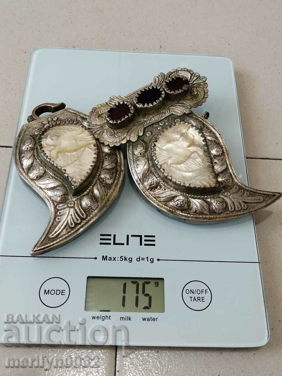 Mid 19th century silver pafts with mother-of-pearl in pafta jewelry - 5 Mid 19th century silver pafts with mother-of-pearl in pafta jewelry - 5