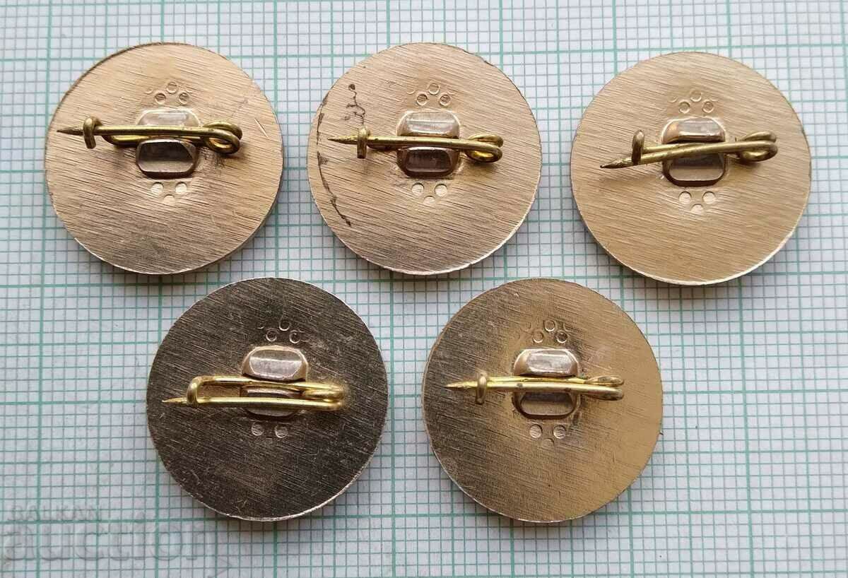 Auction 15970 Badge - Vasil Kolarov - LOT 5 pcs Auction 15970 Badge - Vasil Kolarov - LOT 5 pcs