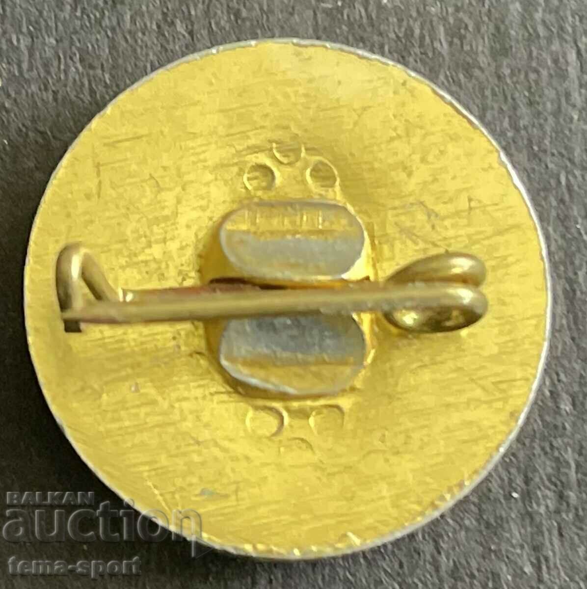 630 Bulgaria sign Bulgarian Federation volleyball pin with price 3.00 BGN | € 1.53