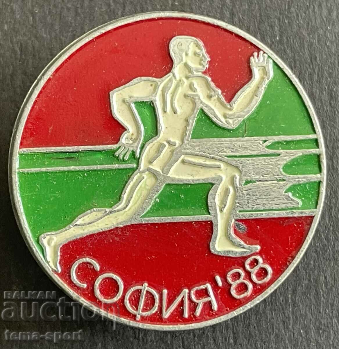 632 Bulgaria semnează competiția maraton Sofia 1988.