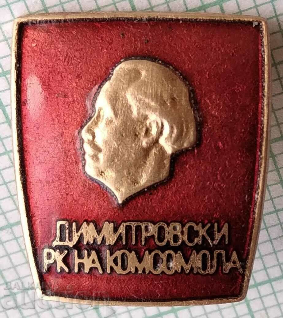 15976 Επιτροπή της Περιφέρειας Dimitrovsky Komsomol - χάλκινο σμάλτο