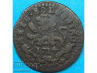 Mezzo Bologno 1714 Vatican Clement XI (1700-1721) 28mm Lion