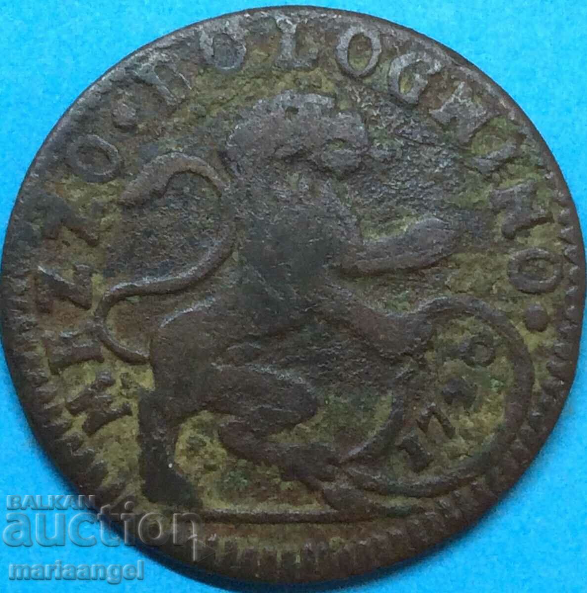 Mezzo Bologno 1720 Vatican Clement XI (1700-1721) 28 mm Leu