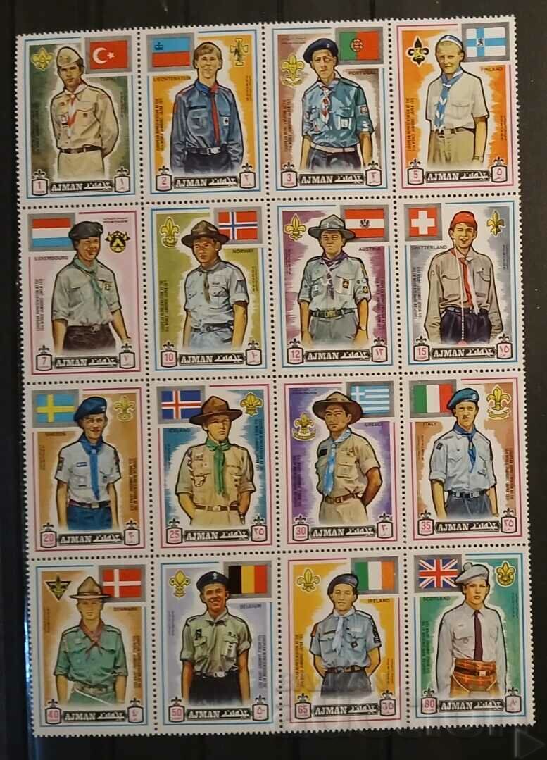 Ajman 1971 Scouts/Flags/Ensigns MNH