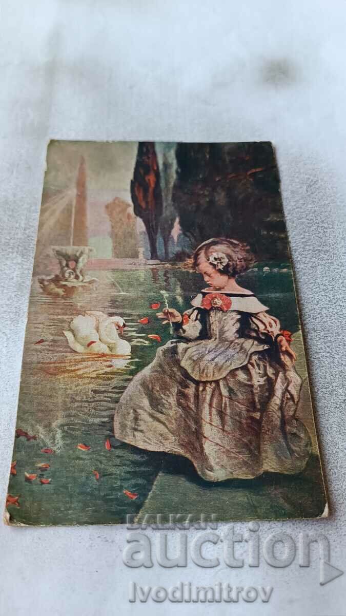 Gumery Princess and Rose 1921 postcard