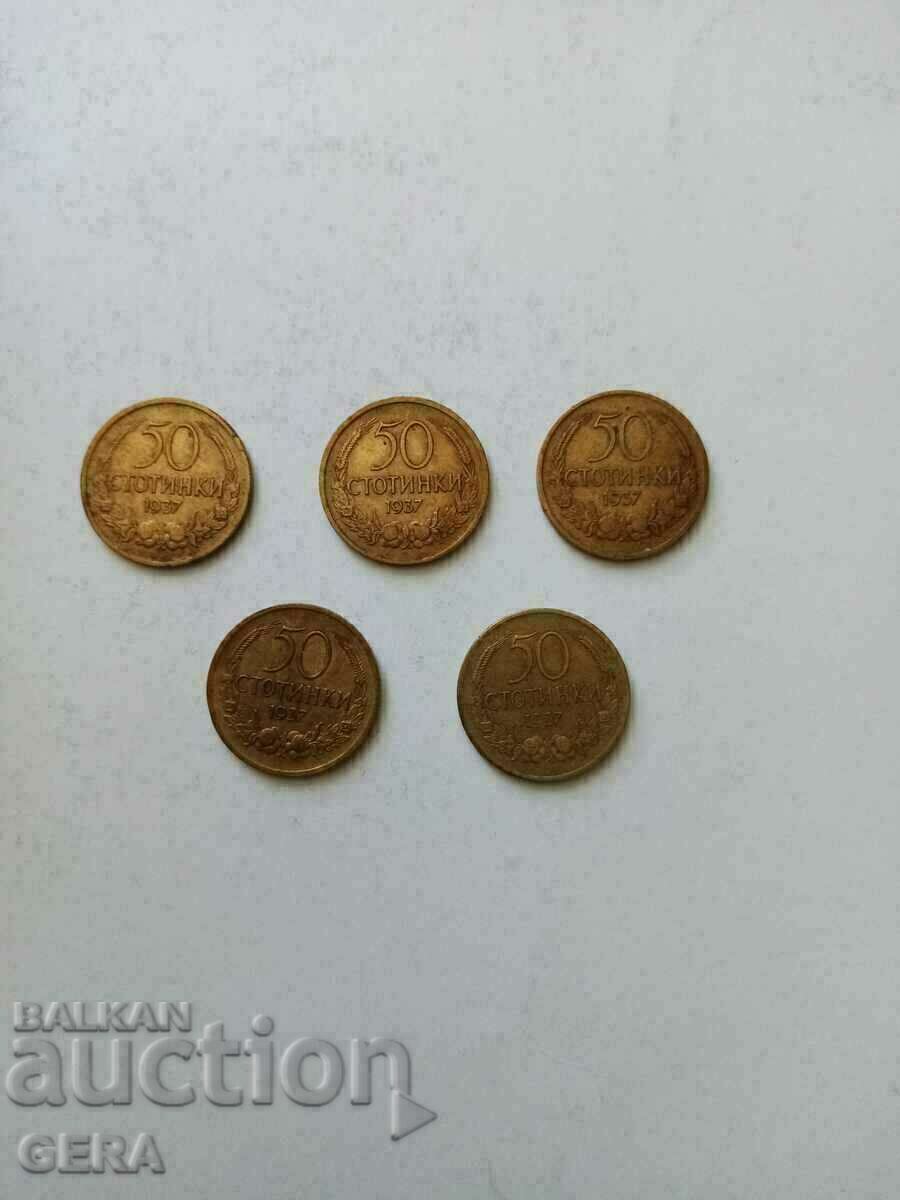 Monede de 50 de cenți 1937