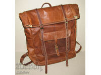 Large Berliner backpack in thick genuine leather, excellent