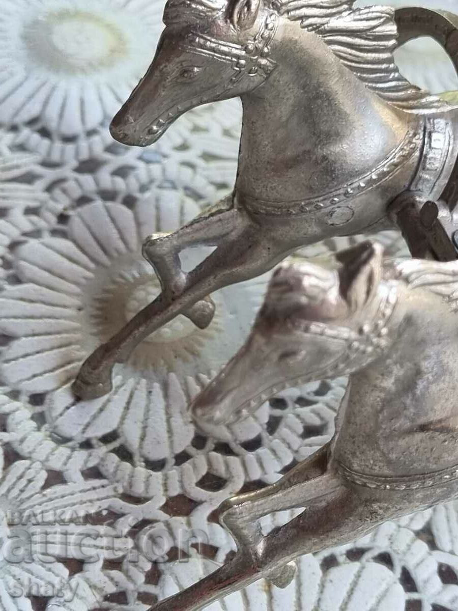 Metal candle holder. Horses. Warrior. with price 45.00 BGN | € 23.01