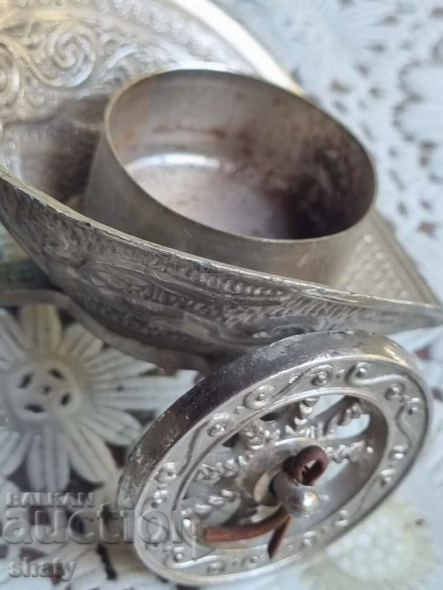 Delivery of Metal candle holder. Horses. Warrior.