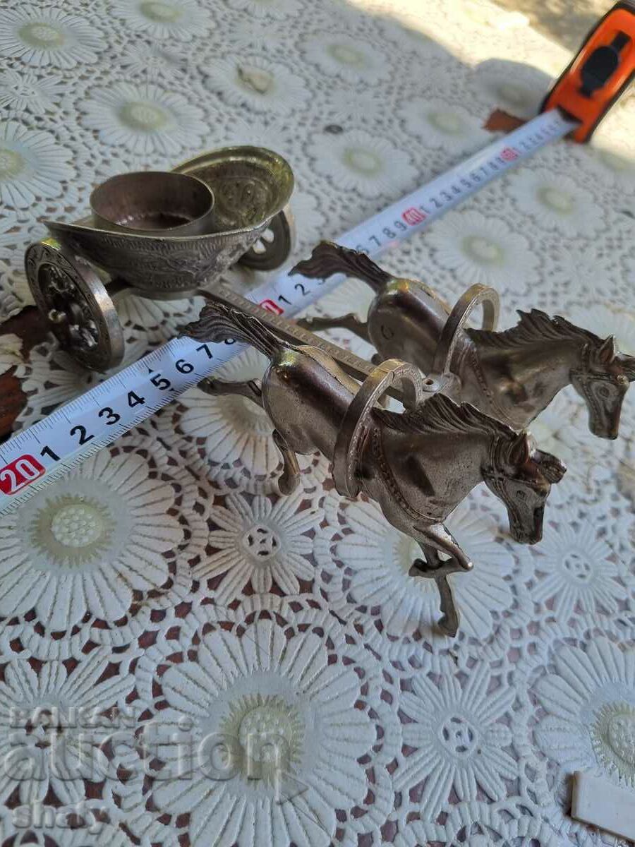 Metal candle holder. Horses. Warrior. - 6