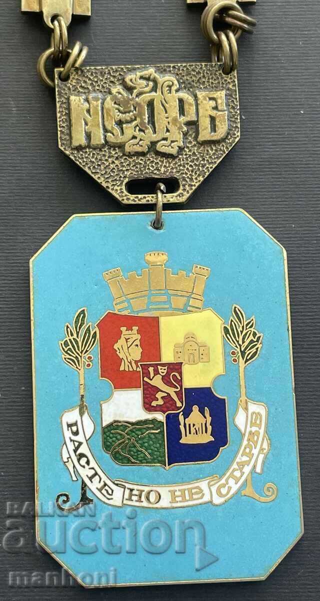 5669 Bulgaria award necklace City of Sofia enamel around 2000