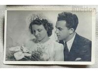 Βουλγαρία 1950 Παλιά Φωτογραφία & Παντρεμένο Ζευγάρι.