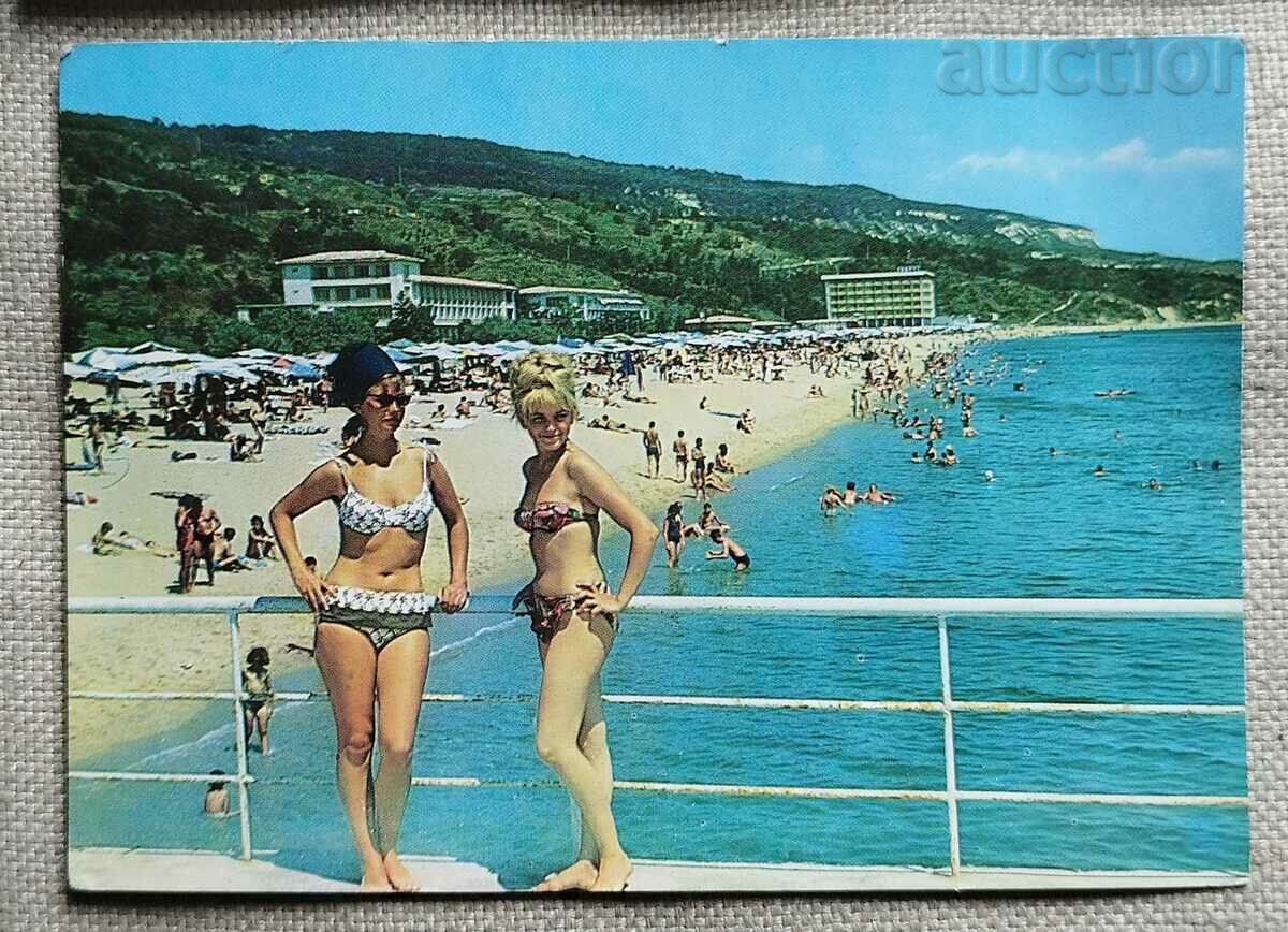 Postcard 1968 Varna - Golden sands & view