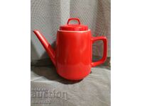 Porcelain jug. Bright red. Bulgaria