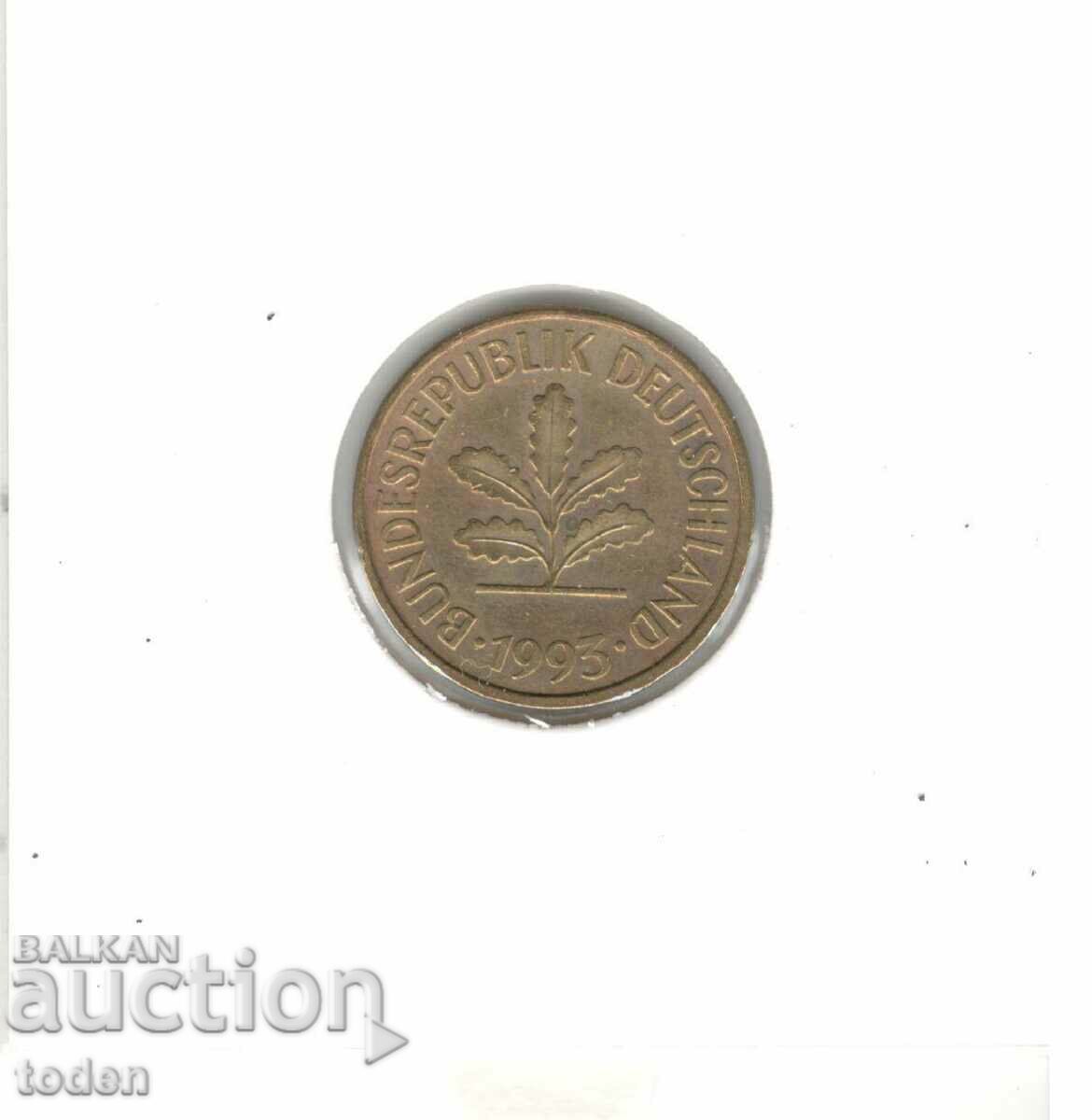 Παράδοση Γερμανία-5 Pfennig-1993 D-KM# 107 Παράδοση Γερμανία-5 Pfennig-1993 D-KM# 107