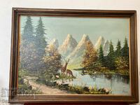Very old and beautiful original painting oil on canvas !!