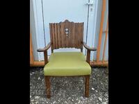 Solid wood chair with carving