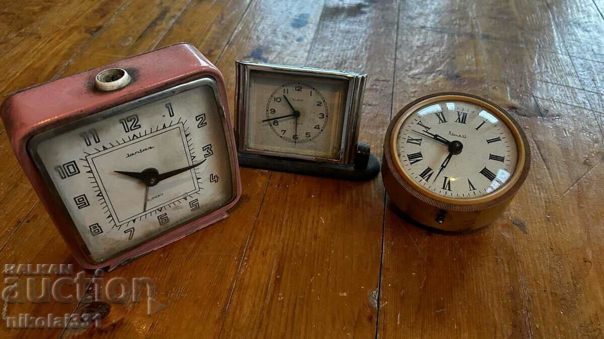 Three old alarm clocks!