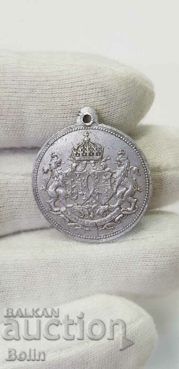 Delivery of Rare aluminum medal - Wedding of Eleonora and Ferdinand I 1908. Delivery of Rare aluminum medal - Wedding of Eleonora and Ferdinand I 1908.