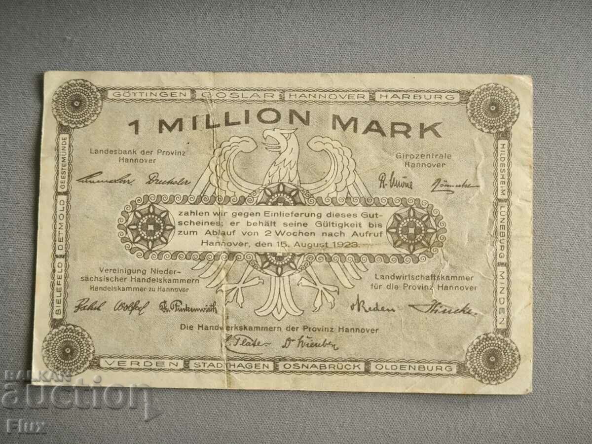 Reich banknote - Germany (Saxony) - 1,000,000 marks | 1923 with price 13.00 BGN | € 6.65 Reich banknote - Germany (Saxony) - 1,000,000 marks | 1923 with price 13.00 BGN | € 6.65
