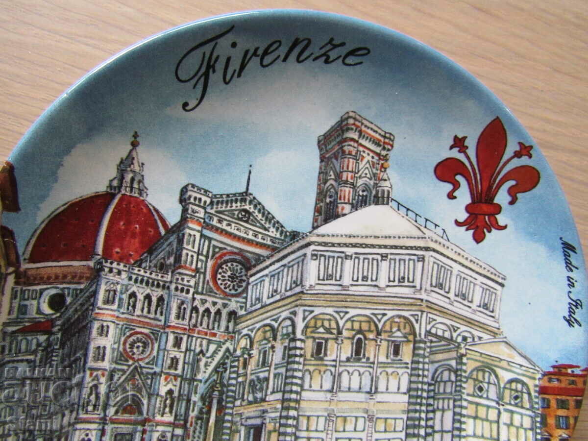 Decorative plate from Florence, Italy with price 25.00 BGN | € 12.78 Decorative plate from Florence, Italy with price 25.00 BGN | € 12.78