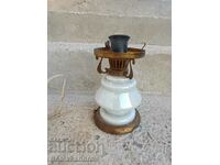 An interesting brass and glass night lamp