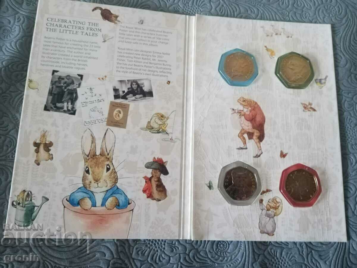 Лот proof гланц,UNC Великобритания 2017, с документ,юбилейни Лот proof гланц,UNC Великобритания 2017, с документ,юбилейни