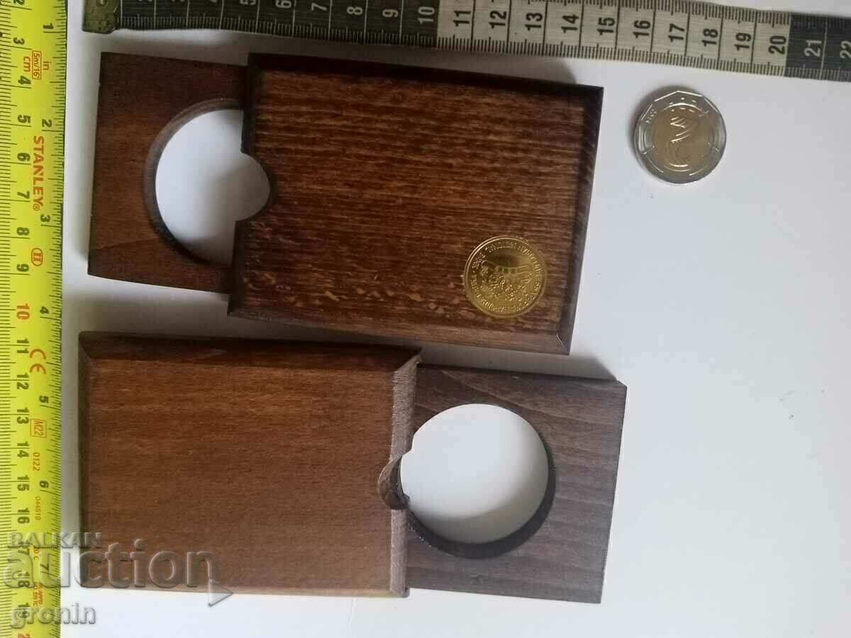 BNB wooden boxes for COINS, lot holder gold coins - 6 BNB wooden boxes for COINS, lot holder gold coins - 6