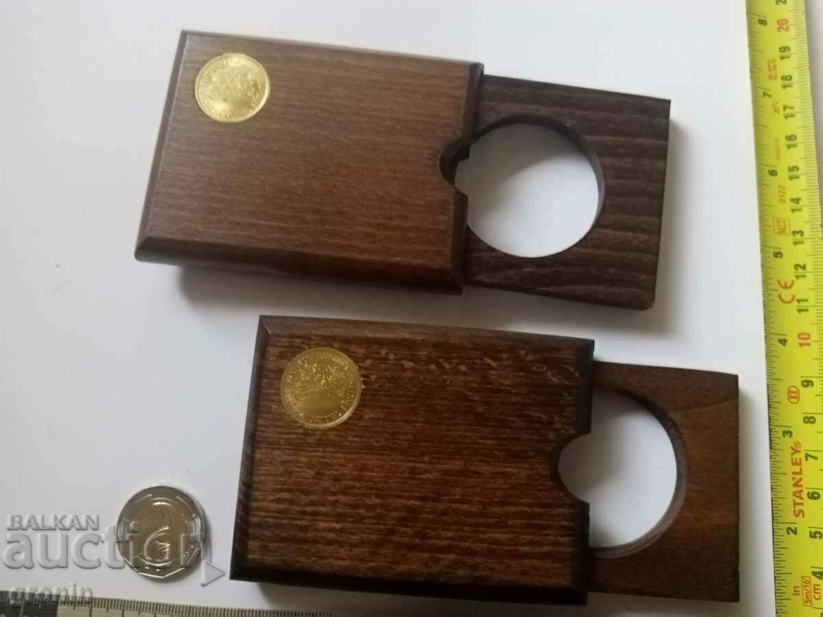 BNB wooden boxes for COINS, lot holder gold coins BNB wooden boxes for COINS, lot holder gold coins