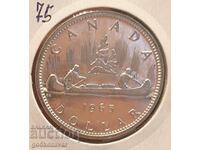 Канада 1 долар 1965г Сребро Proof UNC