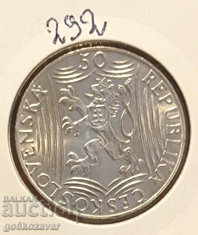 Чехословакия 50 крони 1949г Сребро UNC !