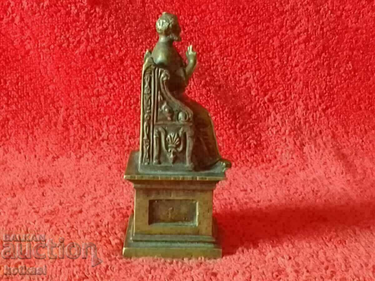 Delivery of Old metal bronze figure statue of St. Peter on the Throne Delivery of Old metal bronze figure statue of St. Peter on the Throne