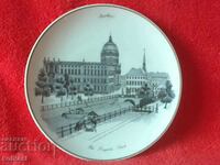 Old porcelain plate Royal Manufactory KPM Berlin Castle