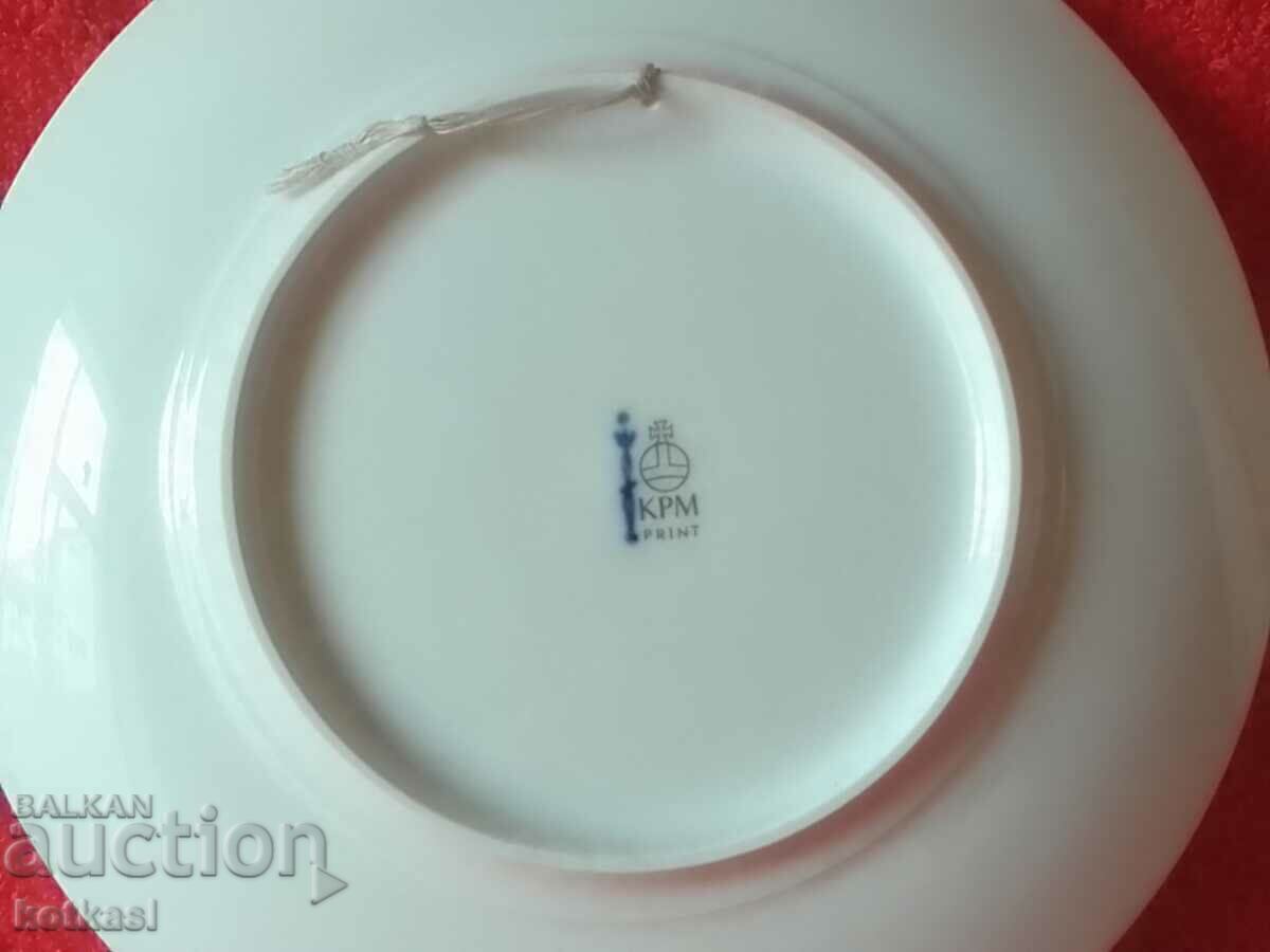Παλιό πορσελάνινο πιάτο Royal Manufactory KPM Sanssouci Palace - 6 Παλιό πορσελάνινο πιάτο Royal Manufactory KPM Sanssouci Palace - 6