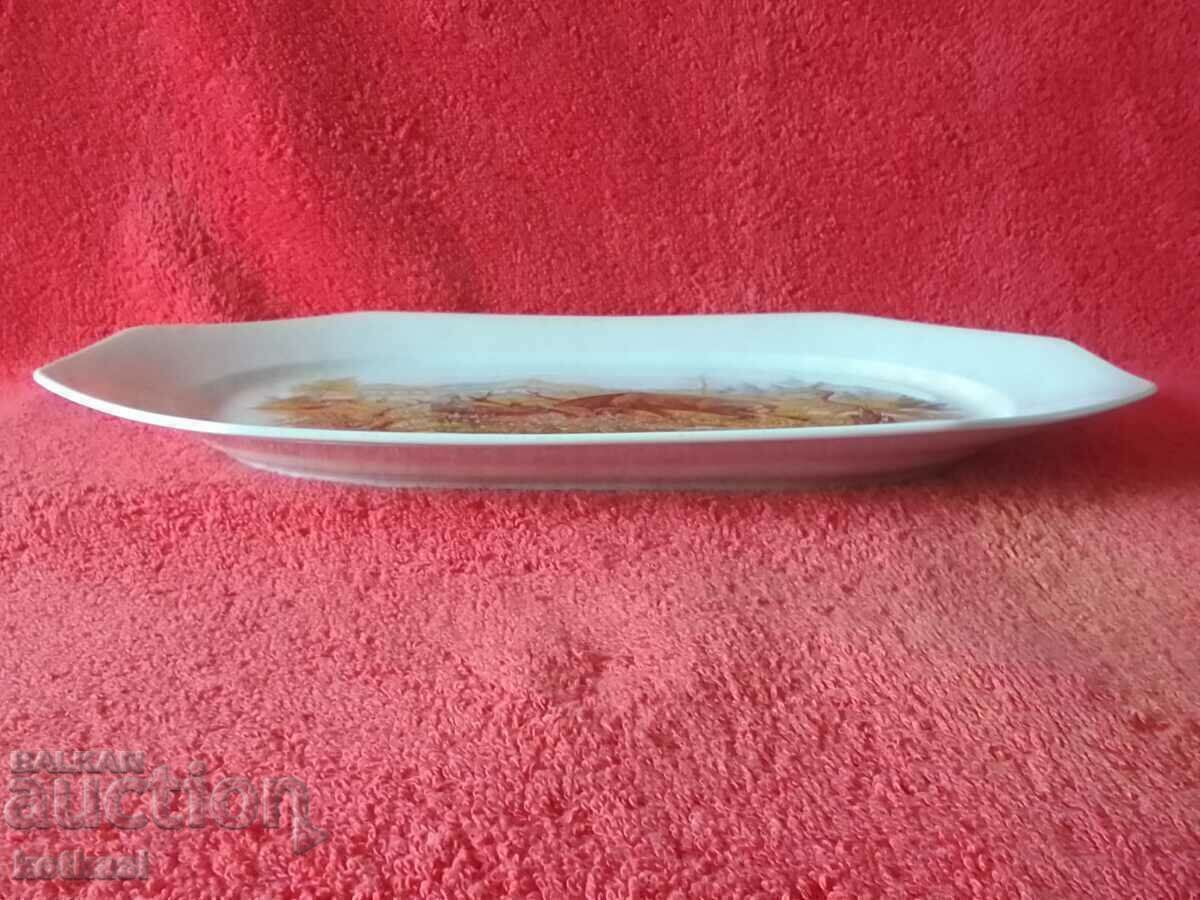 Old porcelain plate Germany Winterling Deer fighting game - 6