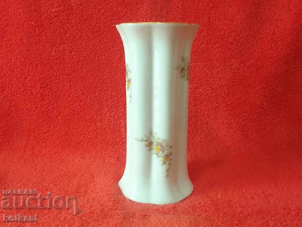 Bulgarian old porcelain vase Razgrad RAZGRAD gilding with price 25.50 BGN | € 13.04