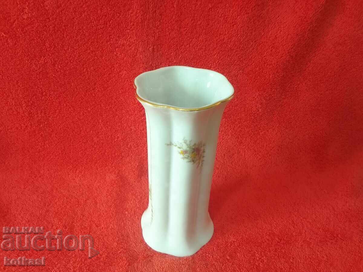 Bulgarian old porcelain vase Razgrad RAZGRAD gilding - 7