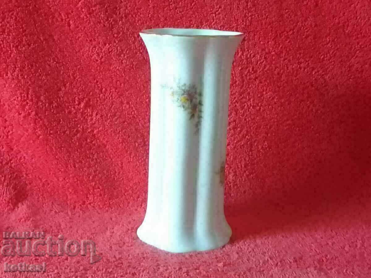 Bulgarian old porcelain vase Razgrad RAZGRAD gilding