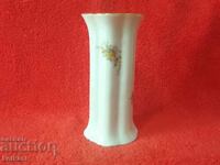 Bulgarian old porcelain vase Razgrad RAZGRAD gilding